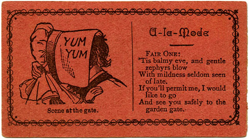Yum Yum A La Mode Acquaintance Card