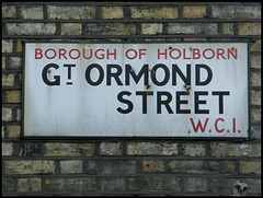 Great Ormond Street street sign
