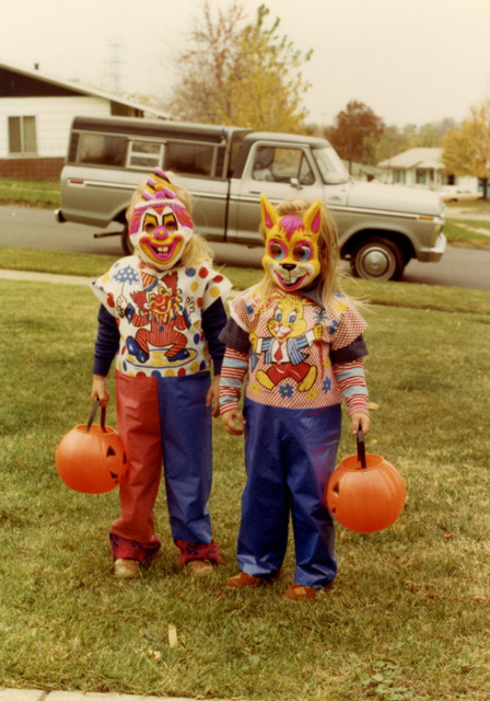 Halloween Clown and Bunny Girls, 1979