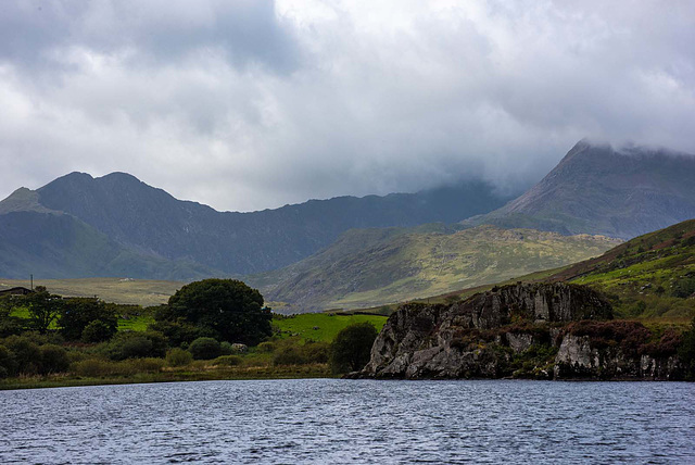 The Snowdon horseshoe and Lake Mymbyr