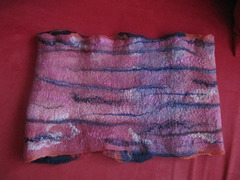 loop scarf - two sided pink-blue side