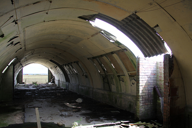 Derelict airfield buildings