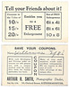 Enlargement coupon A H Smith Kidderminster