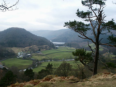 Looking over Bridge End Farm to Thirlmere