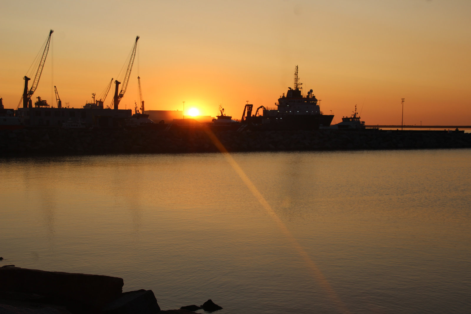 Sonnenaufgang in Mukran