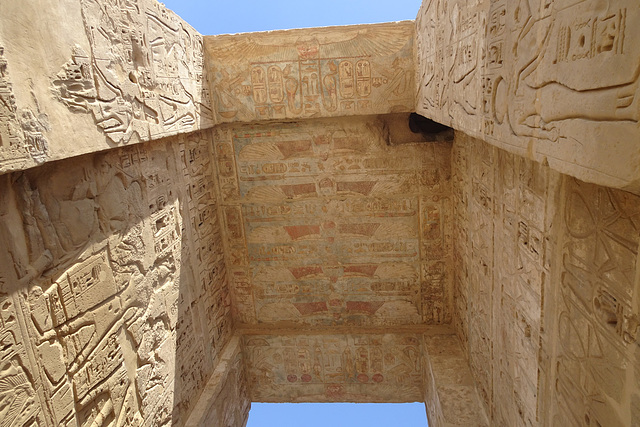 Wall Carvings At Medinat Habu Temple