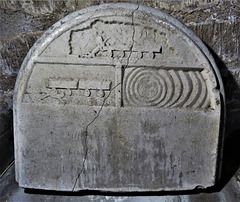 deeping st james priory church, lincs (15) c19 gravestone with industrial accident, perhaps in a quarry or mine