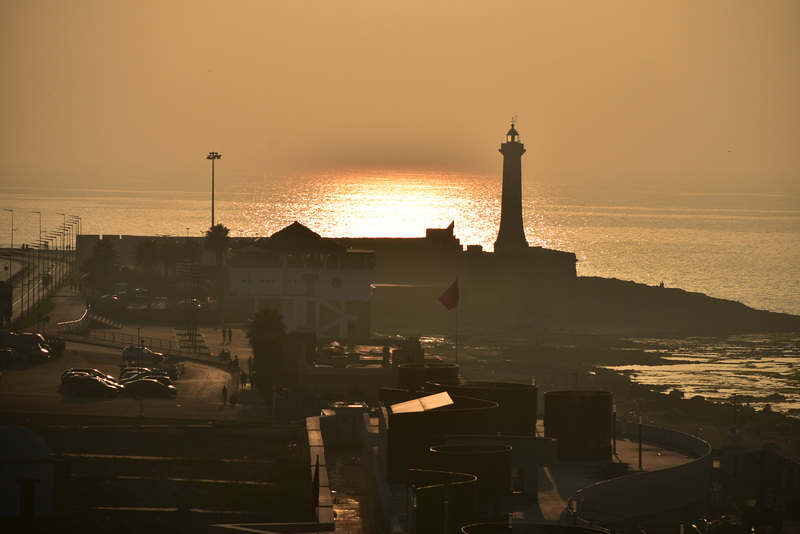 couché de soleil sur kasbah des Oudayas a Rabat