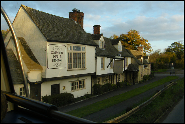 not very eye-catching pub sign