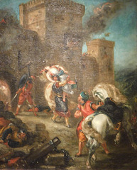 Detail of The Abduction of Rebecca by Delacroix in the Metropolitan Museum of Art, January 2019