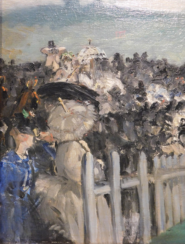 Detail of Races at Longchamp by Manet in the Metropolitan Museum of Art, December 2023