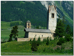 Chiesa di San Gian a Celerina dal pullman