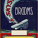 Skysweep Brooms Label, 1931