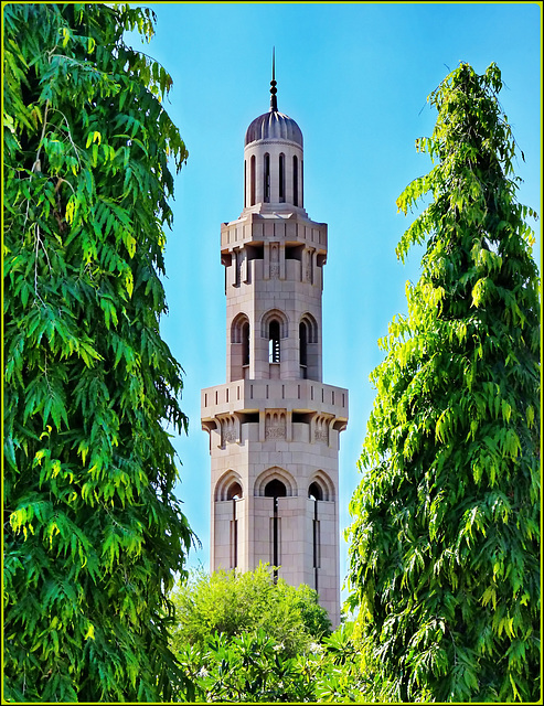 Mascate : Il minareto della Moskea Sultan Qaboos