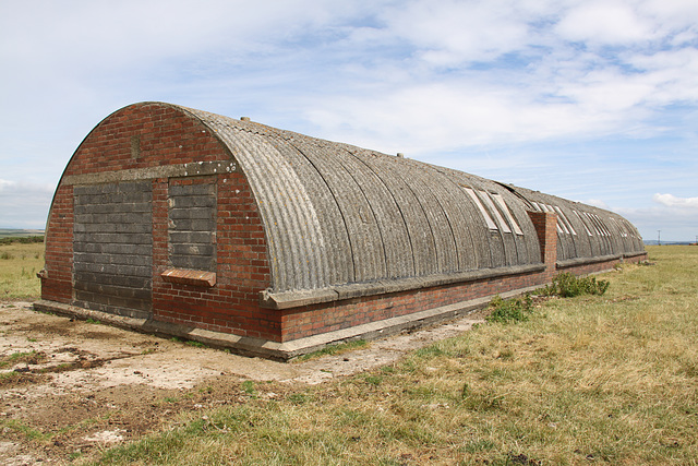 Derelict airfield buildings