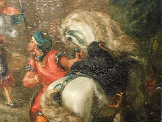 Detail of The Abduction of Rebecca by Delacroix in the Metropolitan Museum of Art, January 2019