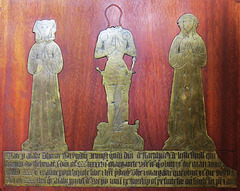 faringdon church, berks,brass to thomas faryndon +1396, wife +1402 and daughter katherine pynchpole +1443