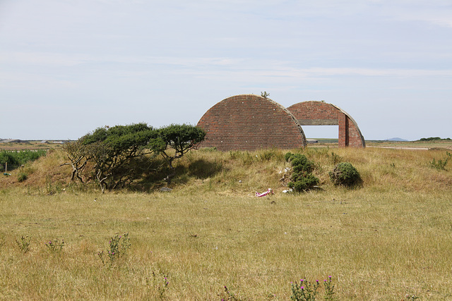 Derelict airfield buildings