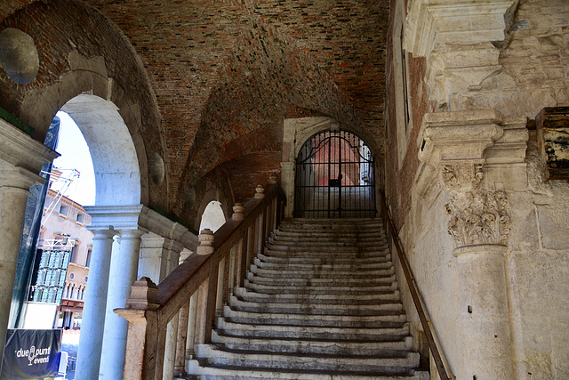 Vicenza 2021 – Stairs to the upper level loggia of the Basilica Palladiana