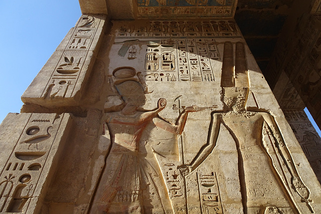 Wall Carvings At Medinat Habu Temple