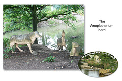Anoplotherium herd - Crystal Palace Park - 24.7.2008