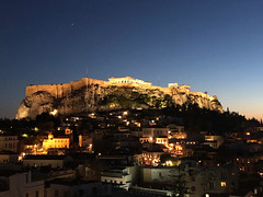 Coucher de soleil sur l'Acropole