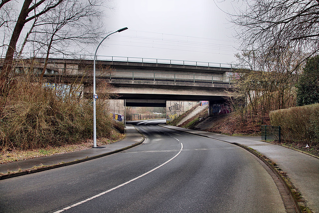 Brücken der Bergisch-Märkischen Eisenbahn über der Langendreerstraße (Dortmund-Somborn) / 11.02.2023