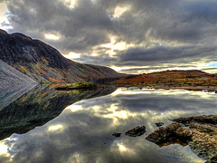 Stormy sky over still water, Wast Water, Cumbria