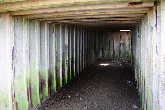 Derelict airfield buildings