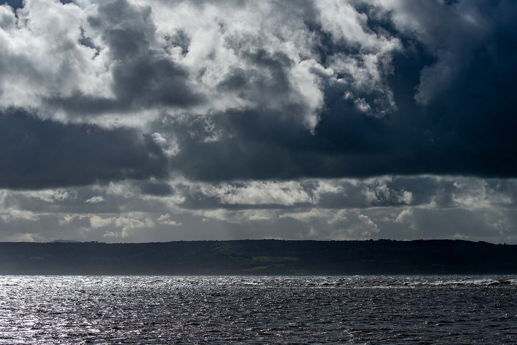 Dark clouds over the Dee estuary