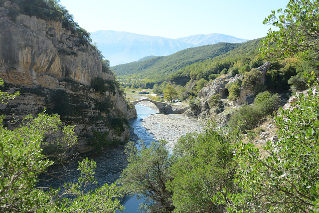 Albania, The Kadiut Bridge across the Stream of Lengaricë