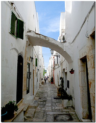 Lane with arch and plants