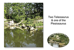 Teleosaurus & Plesiosaurus - Crystal Palace Park - 24.7.2008