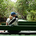 Friend on boat at Caroni Swamp, Trinidad