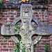 brompton cemetery, london,early c20 cross with resurrection carved between angels on the head