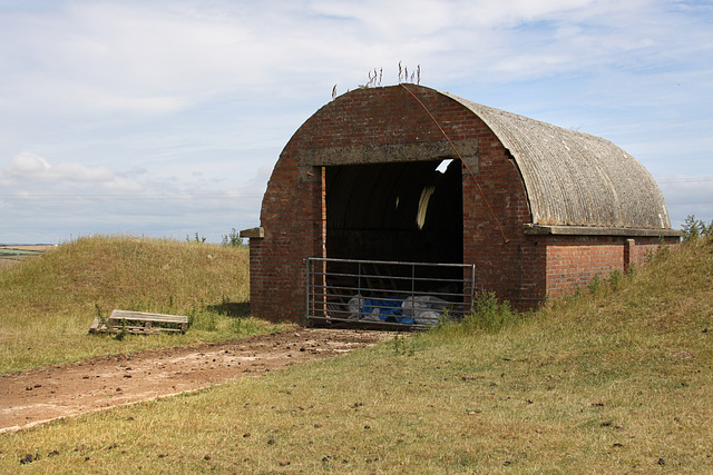 Derelict airfield buildings