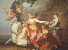 Detail of The Abduction of Europa by Coypel in the Virginia Museum of Fine Arts, June 2018