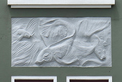 Relief mit Fischen in Braga