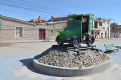 Bolivia, Uyuni, Railcar as a Monument