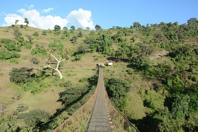 Ethiopia, Suspension Bridge over the Left Tributary of the Blue Nile
