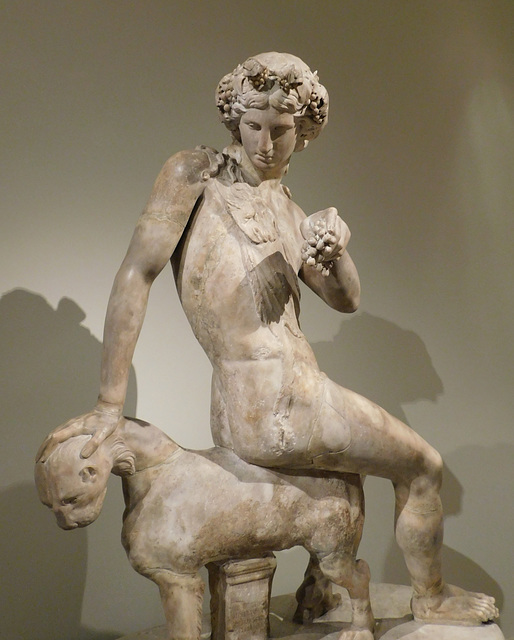 Detail of Dionysos Seated on a Panther in the Metropolitan Museum of Art, September 2018