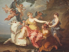 Detail of The Abduction of Europa by Coypel in the Virginia Museum of Fine Arts, June 2018