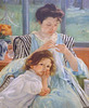 Detail of Young Mother Sewing by Mary Cassatt in the Metropolitan Museum of Art, February 2013