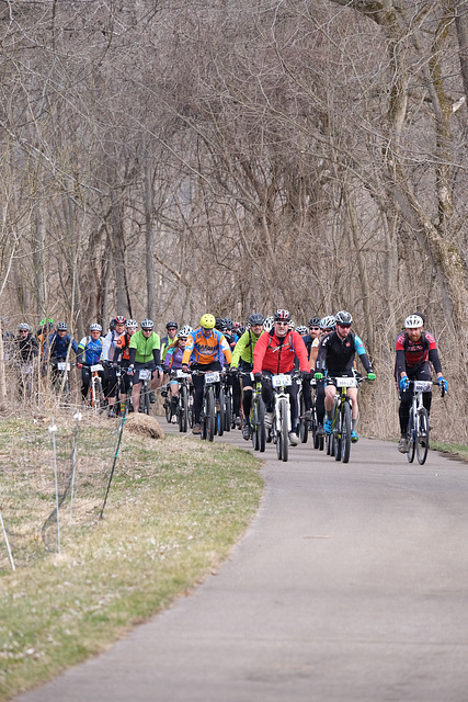 Coming through the woods on the bike path