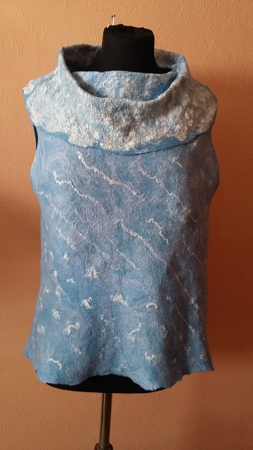 felted vest with silk embellishments