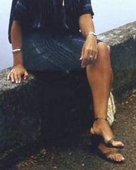 Helena au bord de l'Indre en 1985