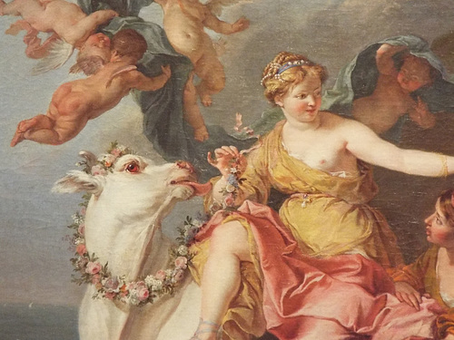 Detail of The Abduction of Europa by Coypel in the Virginia Museum of Fine Arts, June 2018