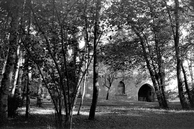 Le dortoir des moines de l'abbaye de la Guiche