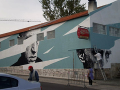 Mural in course, on local market.