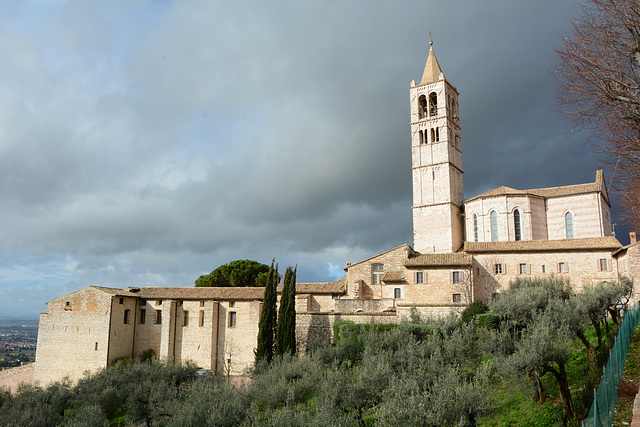 Italy, Assisi, Basilica di Santa Chiara Bell Tower